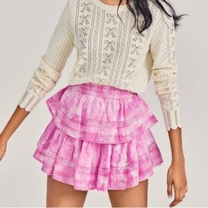 LoveShackFancy long sleeve top
Size xs
Pink skirt also for sale sold separately.